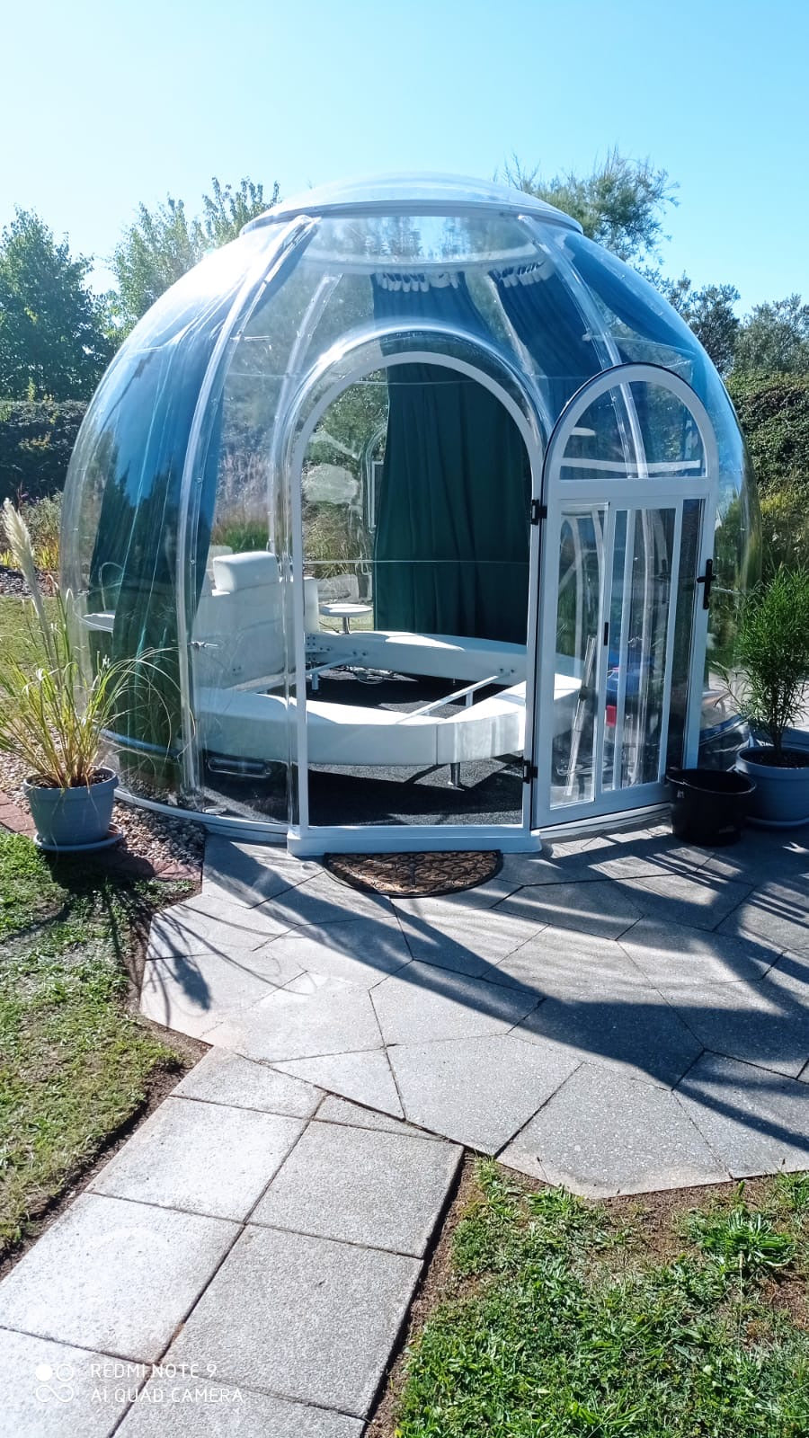 Iglu-Glaskuppel aus Polycarbonat 2,7 m, Bubble-Dome, Glasdome, Glashaus, Wintergarten, wasserdicht, schlagfest, beständig gegen Feuer, Wind und Schneelast
