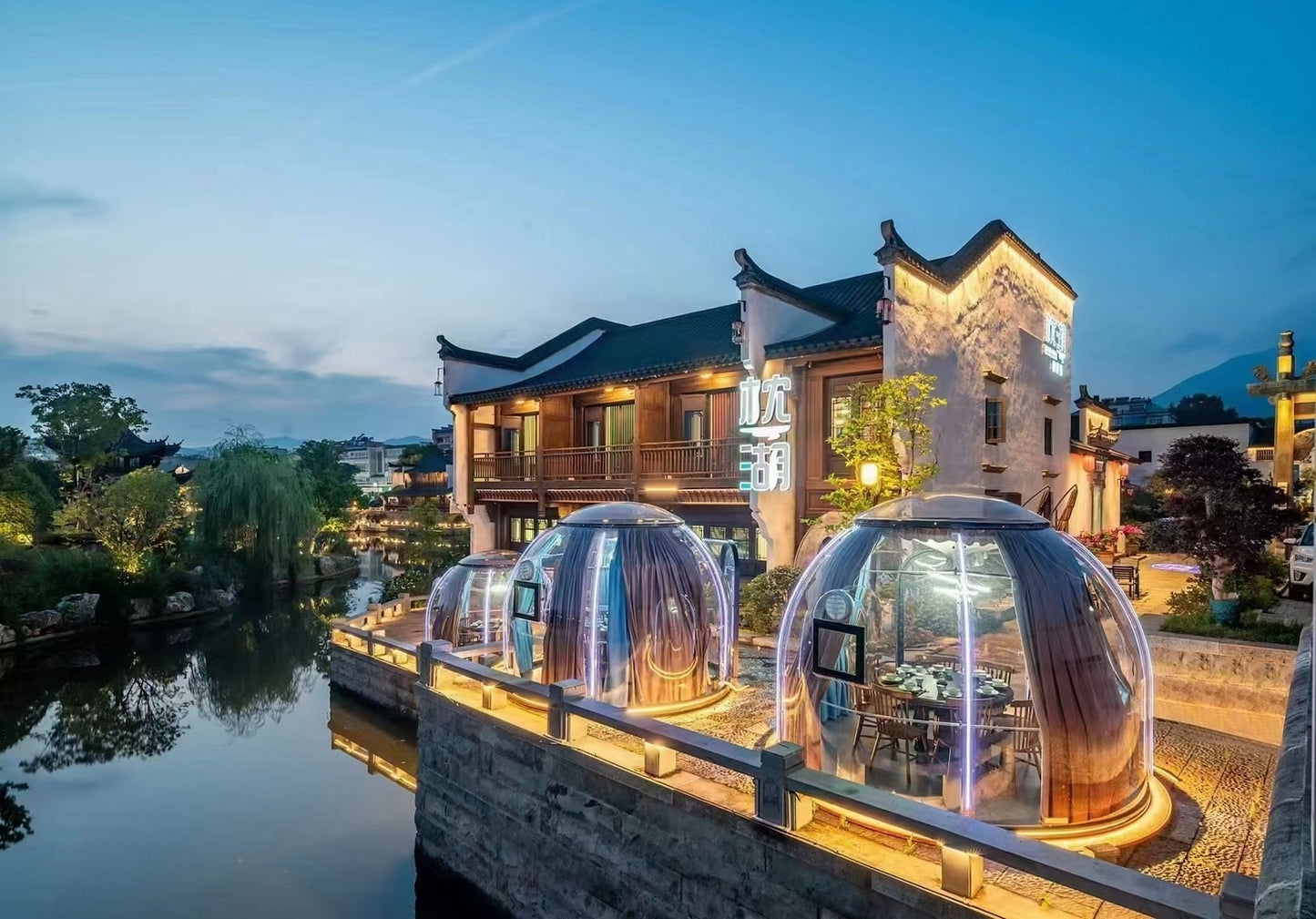 Iglu-Glaskuppel aus Polycarbonat 3,25 m, Bubble-Dome, Glasdome, Glashaus, Wintergarten, wasserdicht, schlagfest, beständig gegen Feuer, Wind und Schneelast