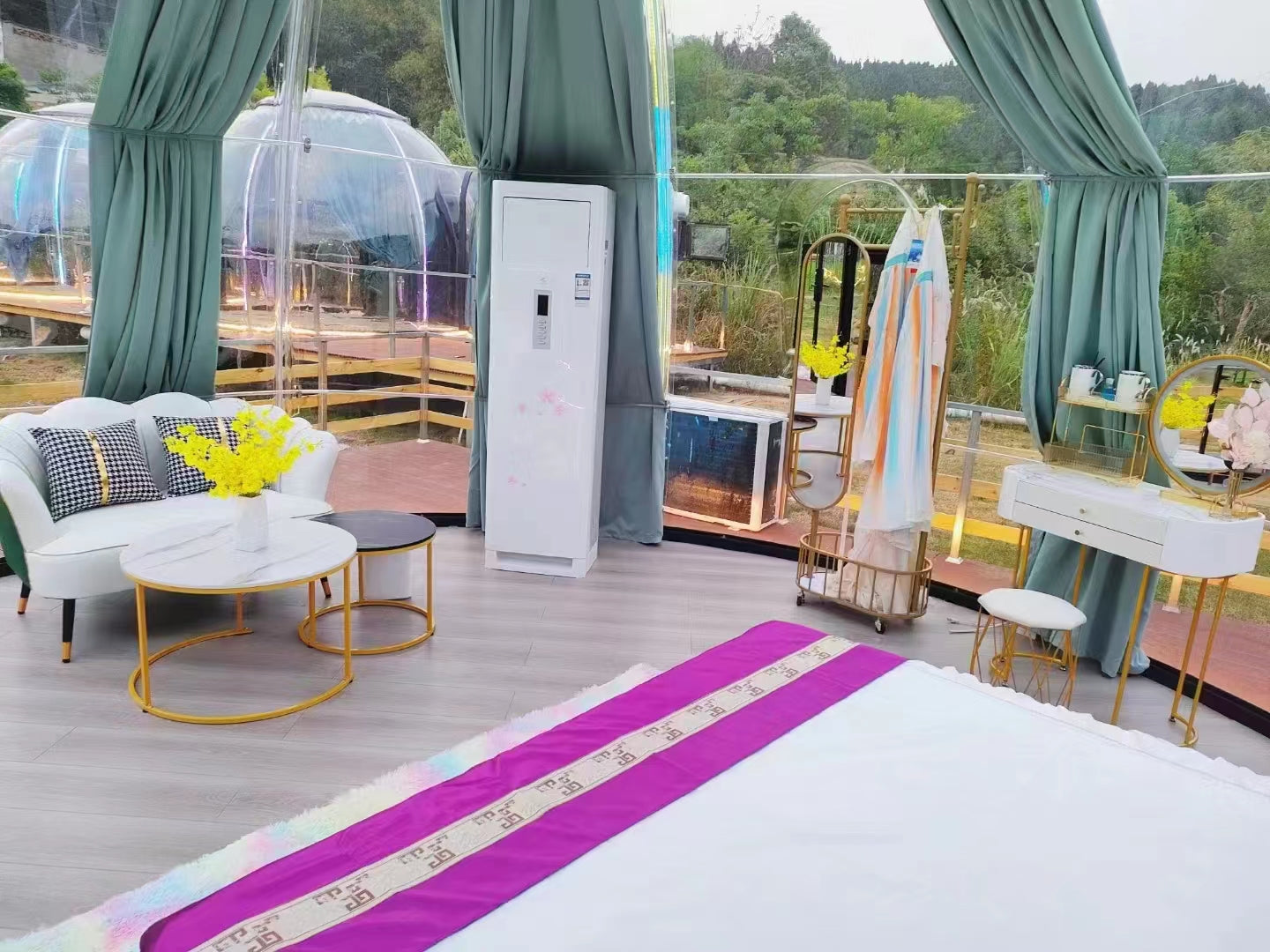 Iglu-Glaskuppel aus Polycarbonat 4,8 m, Bubble-Dome, Glasdome, Glashaus, Wintergarten, wasserdicht, schlagfest, beständig gegen Feuer, Wind und Schneelast