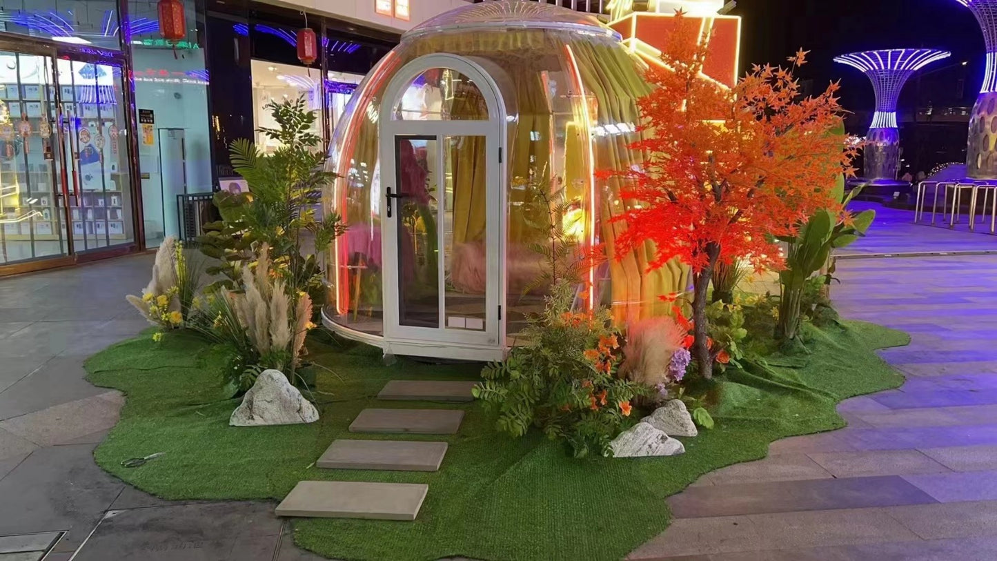 Iglu-Glaskuppel aus Polycarbonat 3,25 m, Bubble-Dome, Glasdome, Glashaus, Wintergarten, wasserdicht, schlagfest, beständig gegen Feuer, Wind und Schneelast