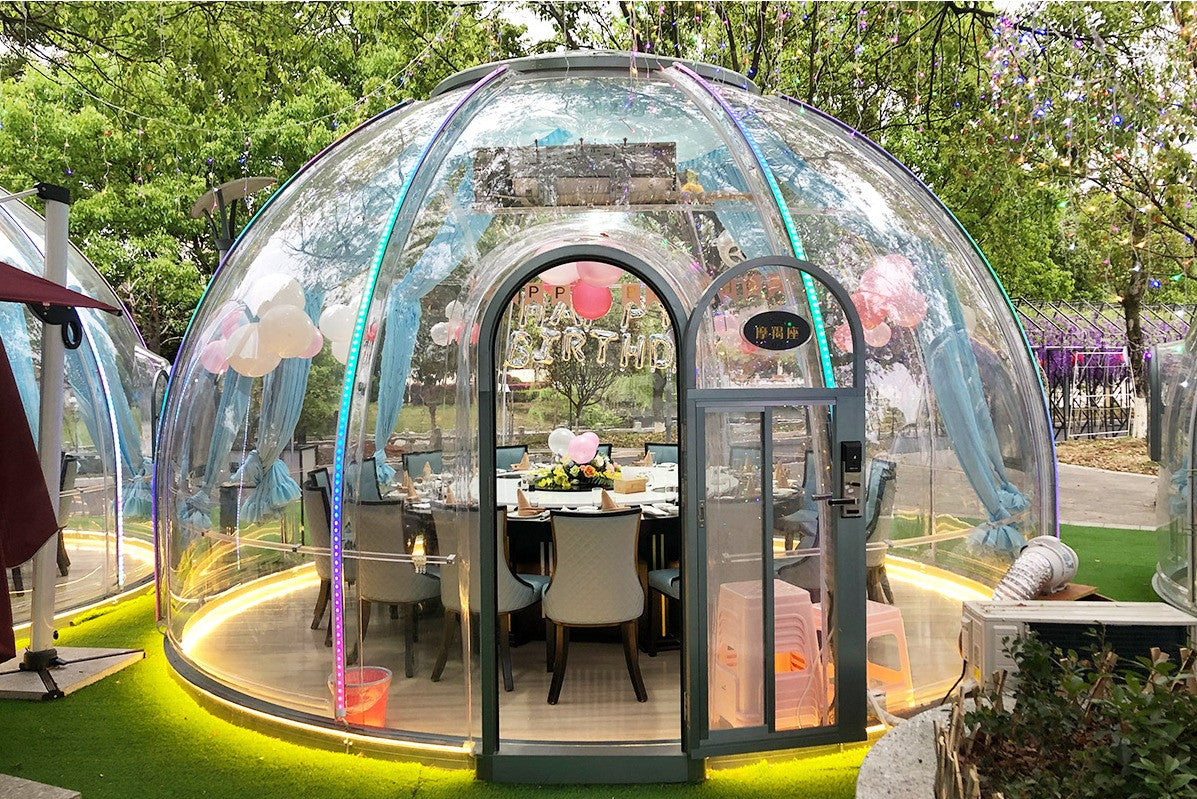 Iglu-Glaskuppel aus Polycarbonat 3,5 m, Bubble-Dome, Glasdome, Glashaus, Wintergarten, wasserdicht, schlagfest, beständig gegen Feuer, Wind und Schneelast