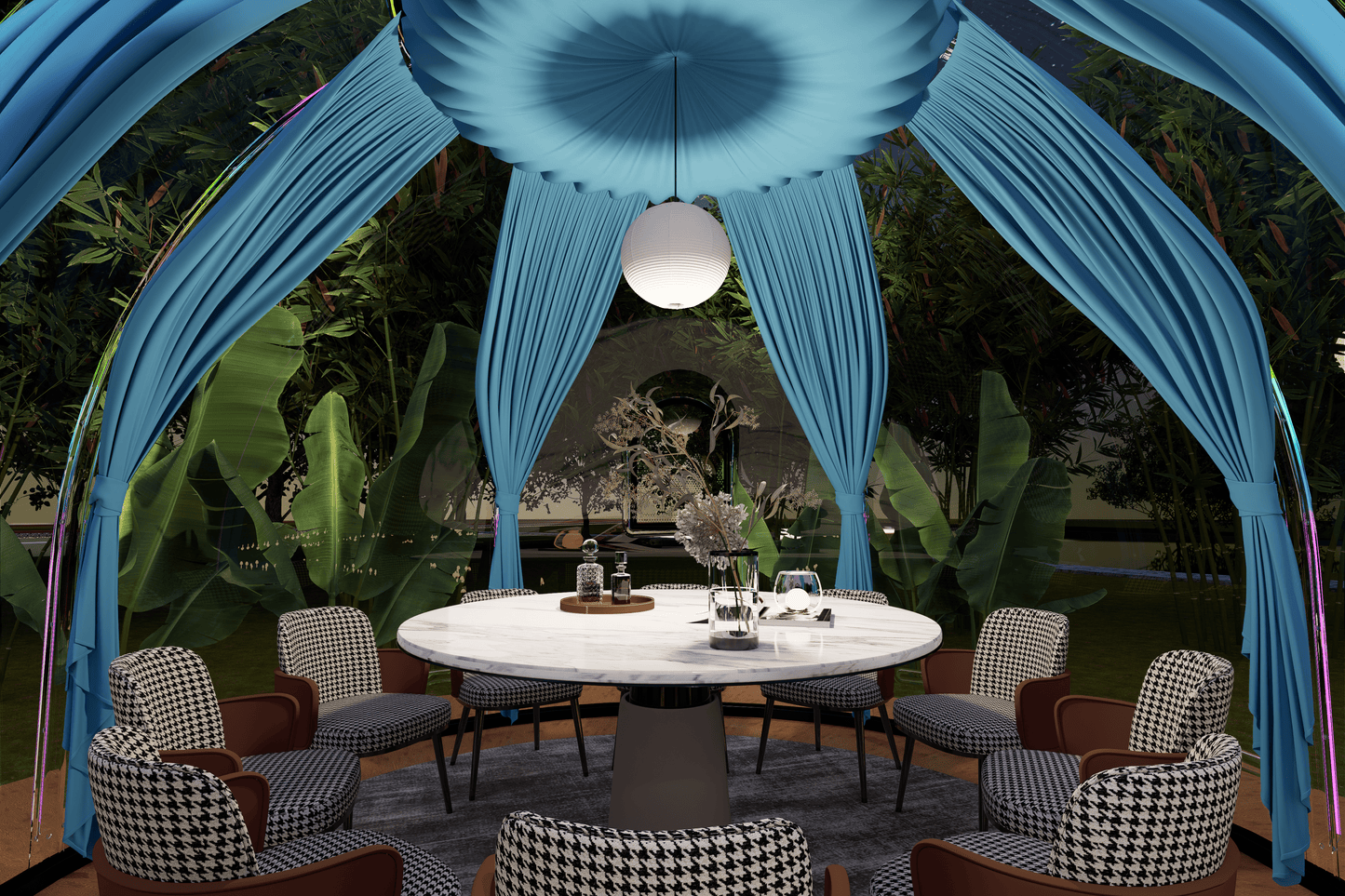 Iglu-Glaskuppel aus Polycarbonat 4,0 m, Bubble-Dome, Glasdome, Glashaus, Wintergarten, wasserdicht, schlagfest, beständig gegen Feuer, Wind und Schneelast