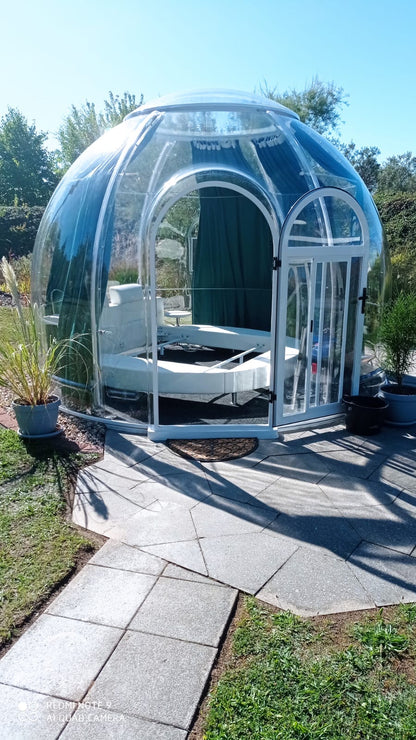 Iglu-Glaskuppel aus Polycarbonat 2,7 m, Bubble-Dome, Glasdome, Glashaus, Wintergarten, wasserdicht, schlagfest, beständig gegen Feuer, Wind und Schneelast