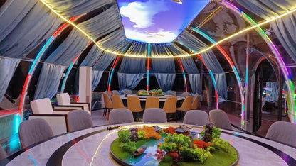 Ovale Glaskuppel aus Polycarbonat Größe 2,8 * 6,80 m, Bubble-Dome, Glashaus, Glasdome, Wintergarten, Glas-Iglu, wasserdicht, schlagfest, beständig gegen Feuer, Wind und Schneelast