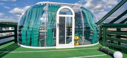 Ovale Glaskuppel aus Polycarbonat Größe 2,8 * 8,80 m, Bubble-Dome, Glashaus, Glasdome, Wintergarten, Glas-Iglu, wasserdicht, schlagfest, beständig gegen Feuer, Wind und Schneelast