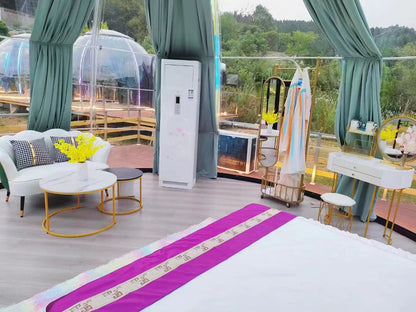 Iglu-Glaskuppel aus Polycarbonat 4,8 m, Bubble-Dome, Glasdome, Glashaus, Wintergarten, wasserdicht, schlagfest, beständig gegen Feuer, Wind und Schneelast