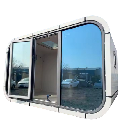 Kapselhaus, Tiny Hous, prefab Hous, vorgefertigte Kompakthaus, Außenbüro Model E30