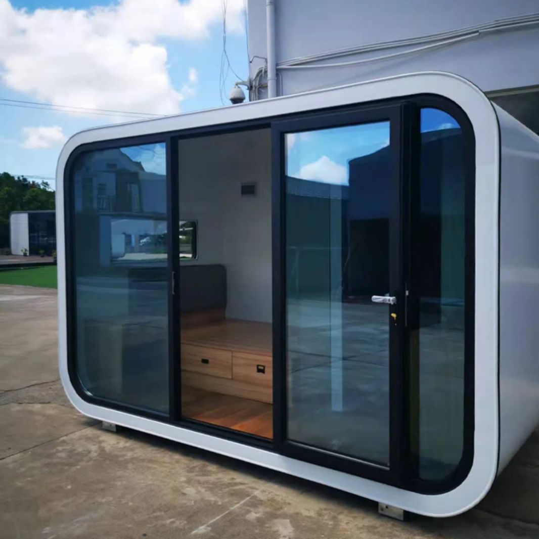 Kapselhaus, Tiny Hous, prefab Hous, vorgefertigte Kompakthaus, Außenbüro Model E30