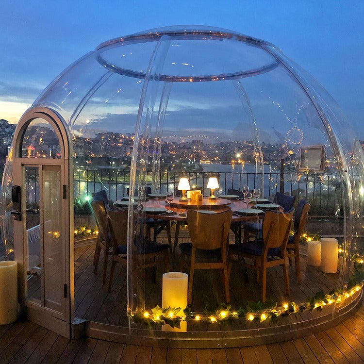 Iglu-Glaskuppel aus Polycarbonat 4,0 m, Bubble-Dome, Glasdome, Glashaus, Wintergarten, wasserdicht, schlagfest, beständig gegen Feuer, Wind und Schneelast