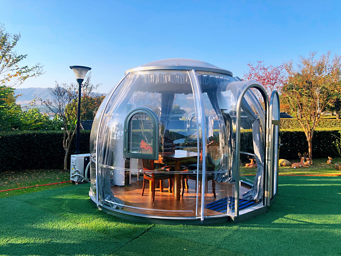 Iglu-Glaskuppel aus Polycarbonat 3,6 m, Bubble-Dome, Glasdome, Glashaus, Wintergarten, wasserdicht, schlagfest, beständig gegen Feuer, Wind und Schneelast