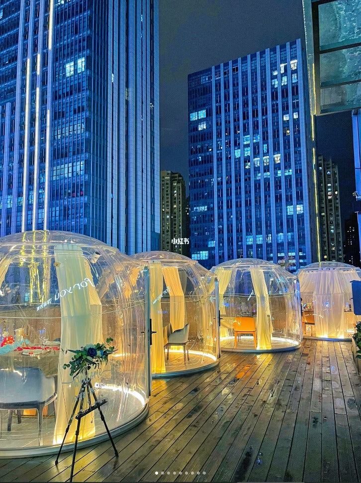 Iglu-Glaskuppel aus Polycarbonat 2,8 m, Bubble-Dome, Glasdome, Glashaus, Wintergarten, wasserdicht, schlagfest, beständig gegen Feuer, Wind und Schneelast