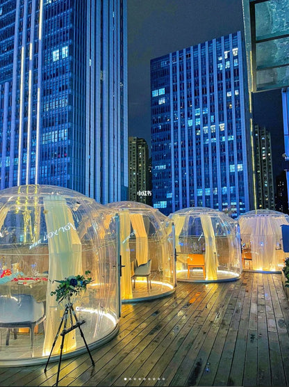 Iglu-Glaskuppel aus Polycarbonat 2,8 m, Bubble-Dome, Glasdome, Glashaus, Wintergarten, wasserdicht, schlagfest, beständig gegen Feuer, Wind und Schneelast