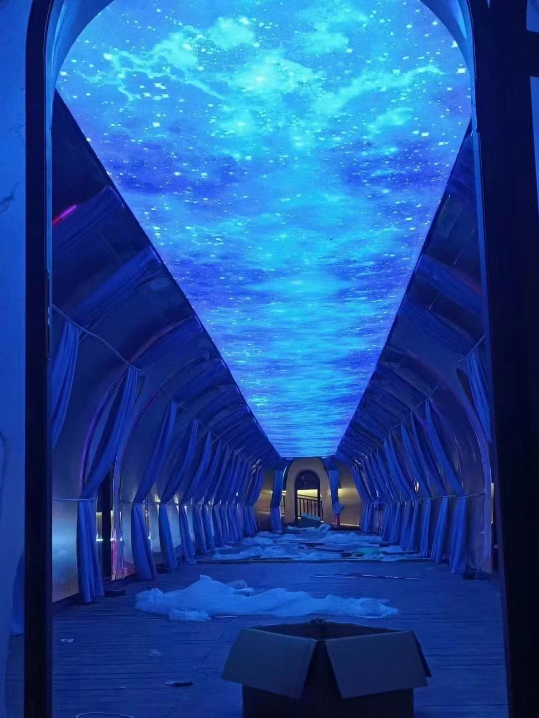 Ovale Glaskuppel aus Polycarbonat Größe 3,8 * 5,65 / 7,50 / 9,35 m, Bubble-Dome, Glashaus, Glasdome, Wintergarten, Glas-Iglu, wasserdicht, schlagfest, beständig gegen Feuer, Wind und Schneelast