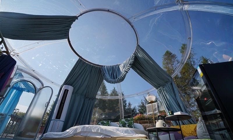 Iglu-Glaskuppel aus Polycarbonat 6,05 m, Bubble-Dome, Glasdome, Glashaus, Wintergarten, wasserdicht, schlagfest, beständig gegen Feuer, Wind und Schneelast