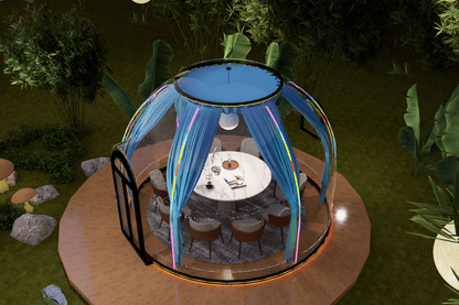 Iglu-Glaskuppel aus Polycarbonat 4,0 m, Bubble-Dome, Glasdome, Glashaus, Wintergarten, wasserdicht, schlagfest, beständig gegen Feuer, Wind und Schneelast