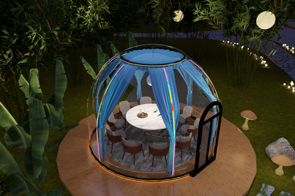 Iglu-Glaskuppel aus Polycarbonat 4,0 m, Bubble-Dome, Glasdome, Glashaus, Wintergarten, wasserdicht, schlagfest, beständig gegen Feuer, Wind und Schneelast