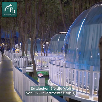 Iglu-Glaskuppel aus Polycarbonat 3,5 m, Bubble-Dome, Glasdome, Glashaus, Wintergarten, wasserdicht, schlagfest, beständig gegen Feuer, Wind und Schneelast