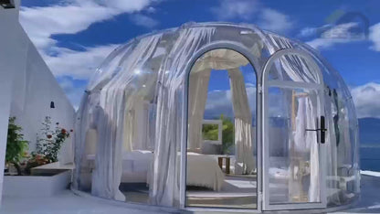 Iglu-Glaskuppel aus Polycarbonat 4,0 m, Bubble-Dome, Glasdome, Glashaus, Wintergarten, wasserdicht, schlagfest, beständig gegen Feuer, Wind und Schneelast