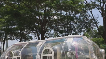 Ovale Glaskuppel aus Polycarbonat Größe 2,8 * 4,80 m, Bubble-Dome, Glashaus, Glasdome, Wintergarten, Glas-Iglu, wasserdicht, schlagfest, beständig gegen Feuer, Wind und Schneelast