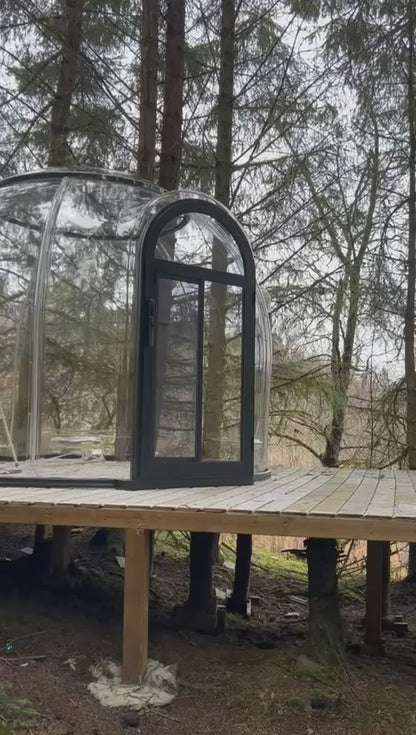Iglu-Glaskuppelnset aus Polycarbonat 4,2 + 2,8 m, Bubble-Dome, Glasdome, Glashaus, Wintergarten, wasserdicht, schlagfest, beständig gegen Feuer, Wind und Schneelast