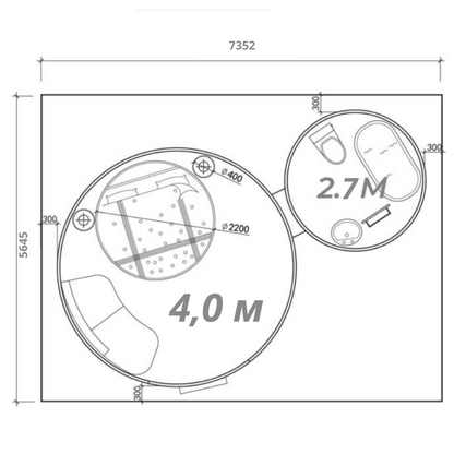 Iglu-Glaskuppel aus Polycarbonat 4,0 m, Bubble-Dome, Glasdome, Glashaus, Wintergarten, wasserdicht, schlagfest, beständig gegen Feuer, Wind und Schneelast